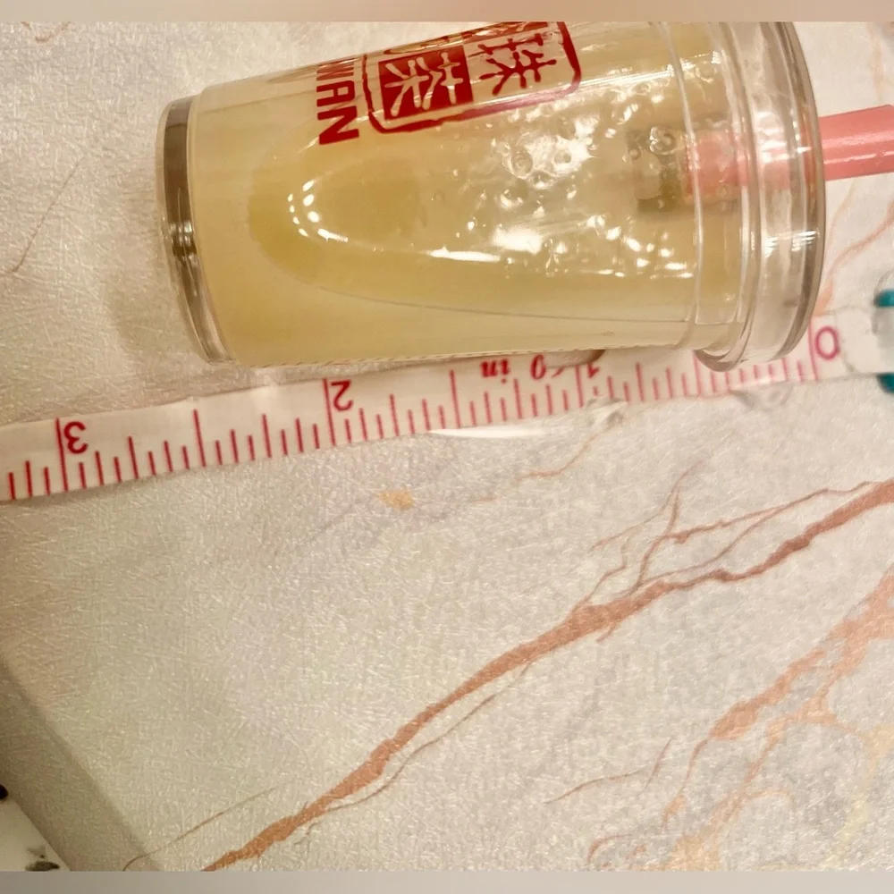 Taiwan Souvenir Boba Milk Tea Keychain Cup Pink Straw Liquid‎ Travel Fob Mini